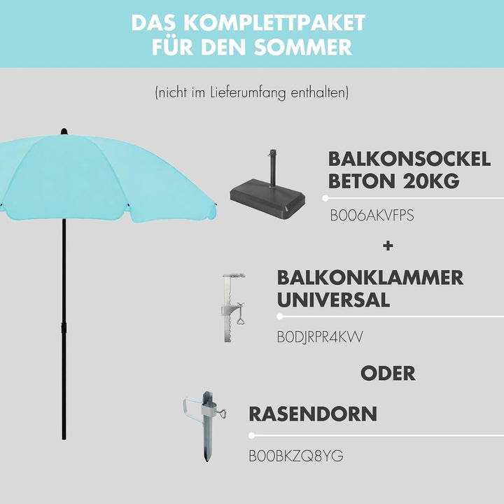 derby Strandschirm Mittelmast, hellblau