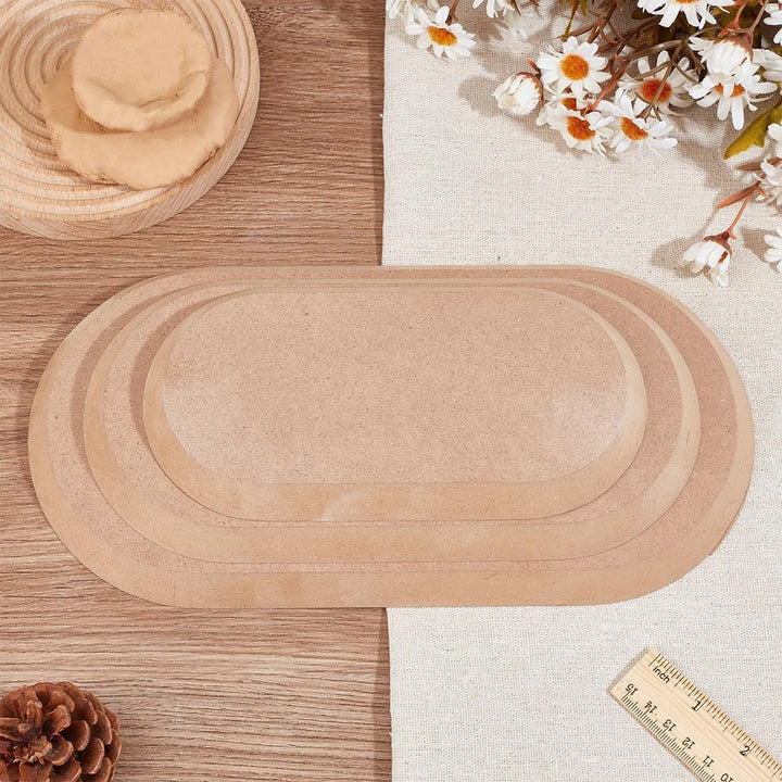 OLYCRAFT 3 Stück Ovale Töpferformen Für Ton Keramik Holz Töpferwerkzeuge Ton Trockenbrett Ovale Töpf
