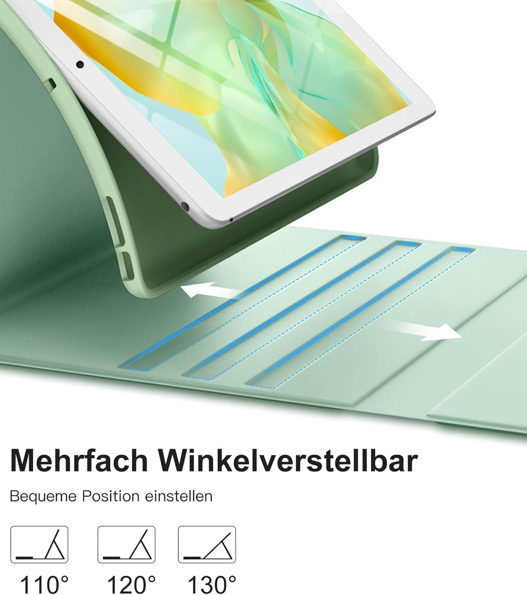 Vobafe Hülle mit Tastatur Kompatibel für iPad 9./ 8. /7. Generation 10.2 Zoll mit Stifthalter, Magne
