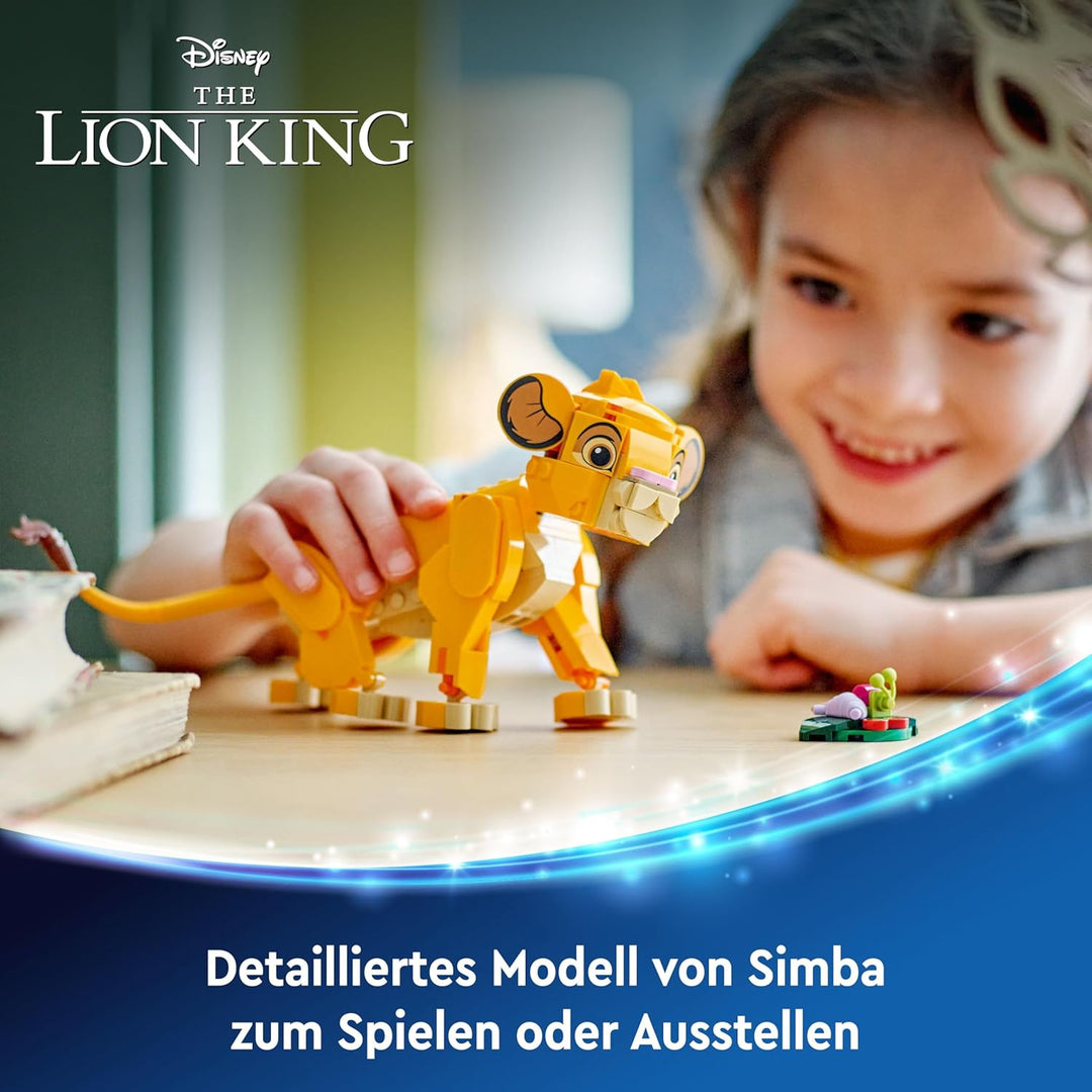 LEGO, Disney Simba, das Löwenjunge des Königs, Bauspielzeug für Kinder, Fantasy-Spielset mit Löwenfi