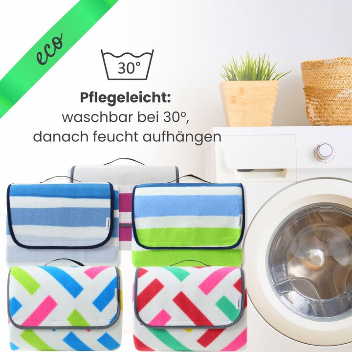 wometo eco-line nachhaltige Picknickdecke wasserdicht 200x200 100% recyceltes Fleece XXL Outdoor Ges