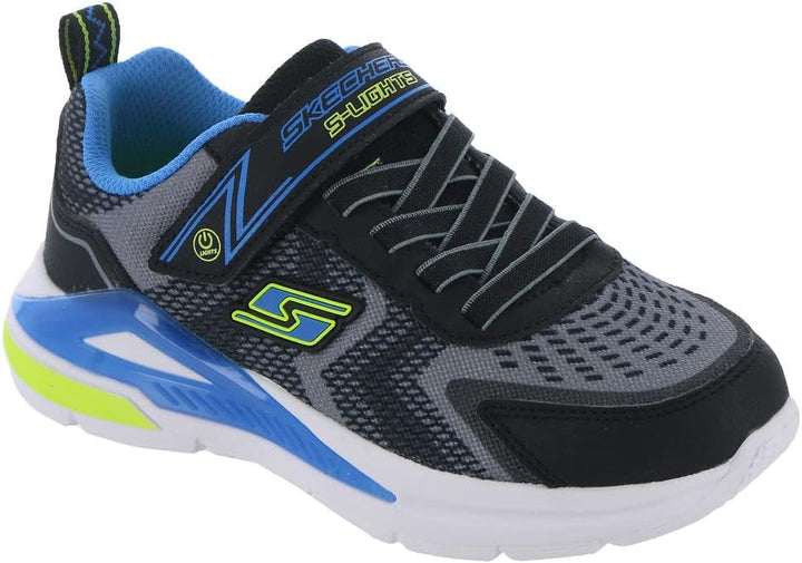 Skechers Jungen 401660l Bkyb Sneaker 30 EU Black Charcoal Textile Yellow Blue Trim, 30 EU Black Char