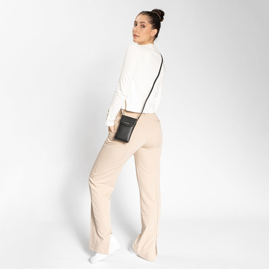 Lazarotti Bologna Damen Leder-Handytasche | Grösse 10 x 3,5 x 18 cm für sämtliche gängigen Smartphon
