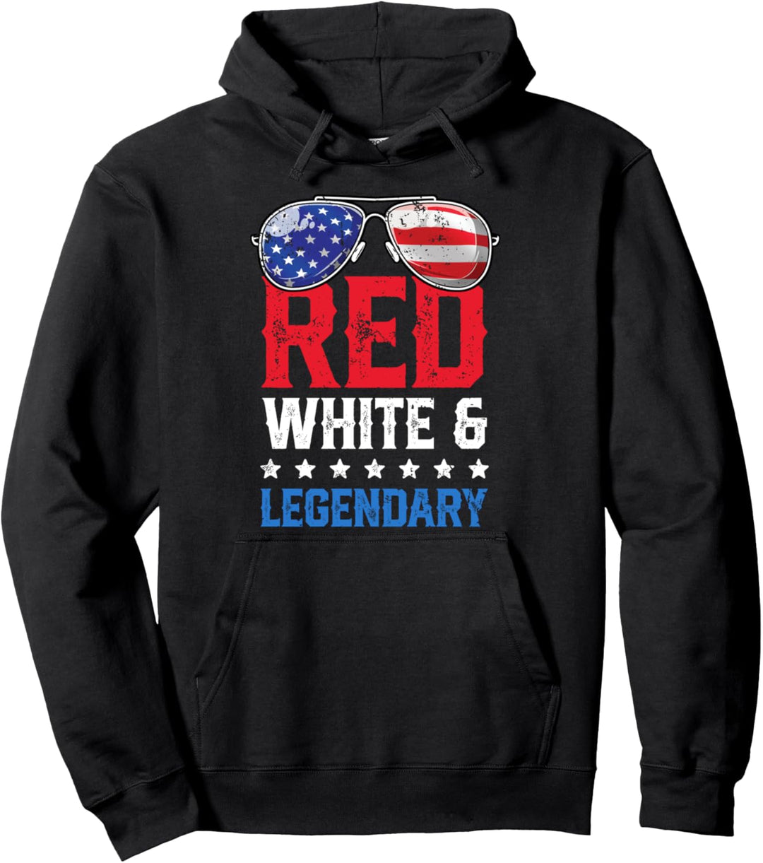 Red White And Legendary 4th Of July Men Women Sunglasses Pullover Hoodie