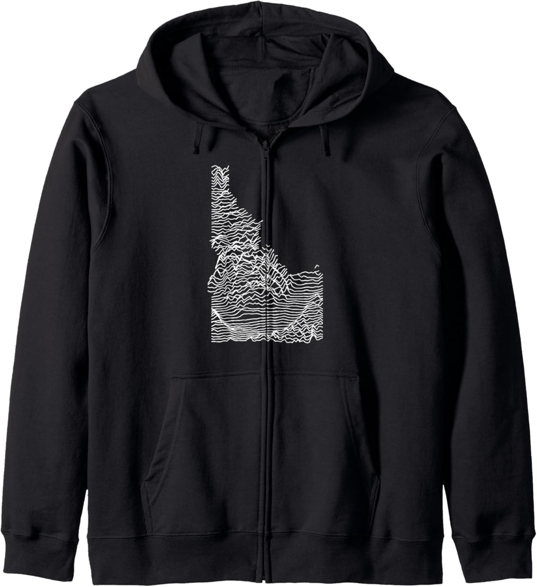 Idaho Division – Unbekannt Elevations Joy Plot Retro-Karte Kapuzenjacke