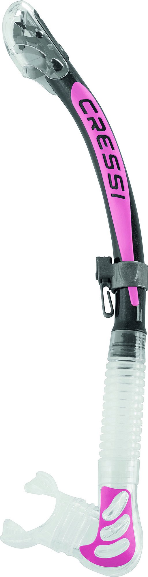 Cressi Alpha Ultra Dry, Tauchen und Schnorcheln Silikon Dry Schnorchel – 100% Made in Italy transpar