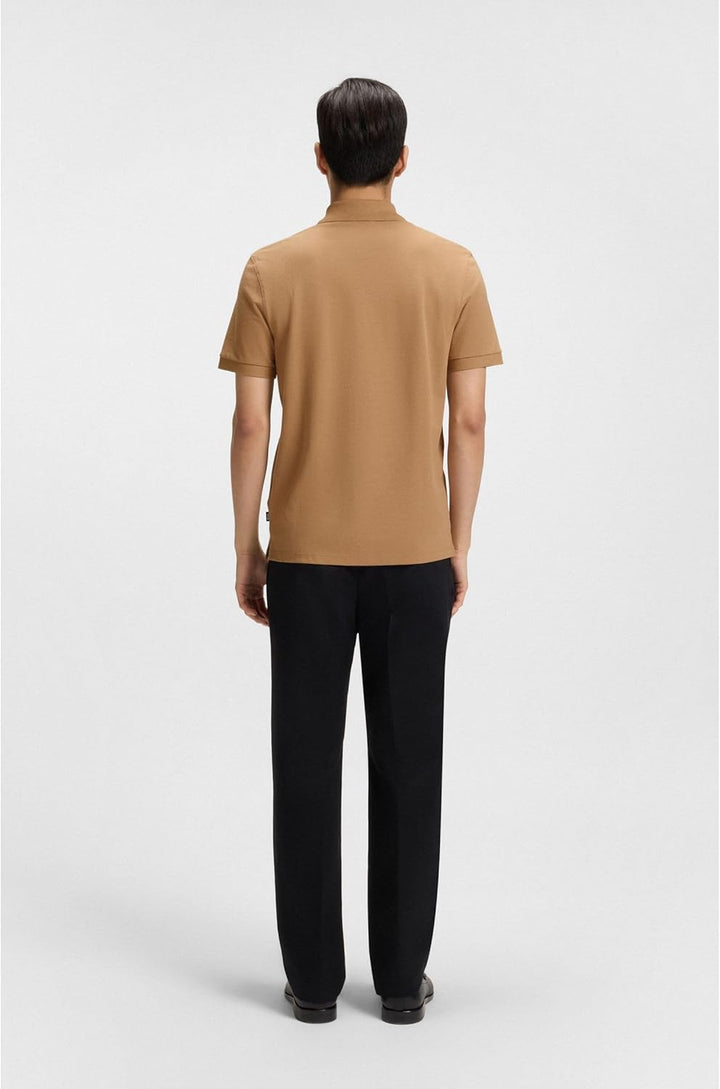 BOSS Herren Pallas Pallas Poloshirt aus Baumwoll-Piqué mit Logo-Details XXL Mittel Beige260, XXL Mit