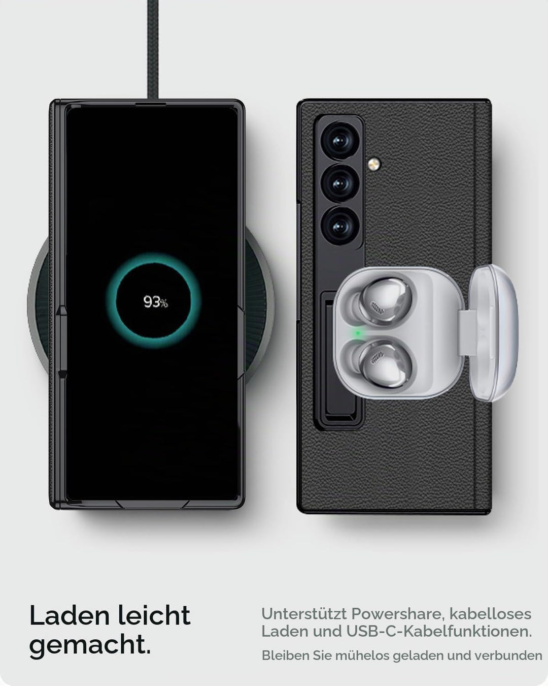 Miimall Privacy Case Kompatibel mit Samsung Galaxy Z Fold 7 Hülle Anti-SPY Displayschutz+Scharniersc