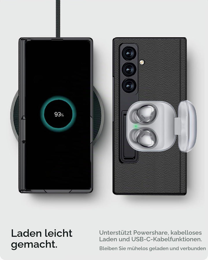 Miimall Privacy Case Kompatibel mit Samsung Galaxy Z Fold 7 Hülle Anti-SPY Displayschutz+Scharniersc