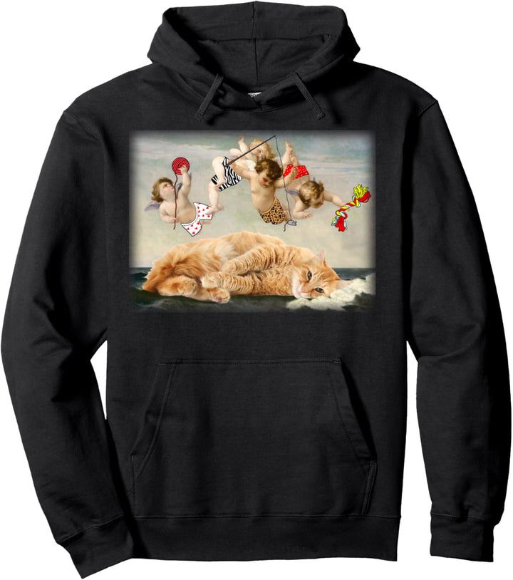 Trendy Cherubs And Kitten Artsy Pullover Hoodie