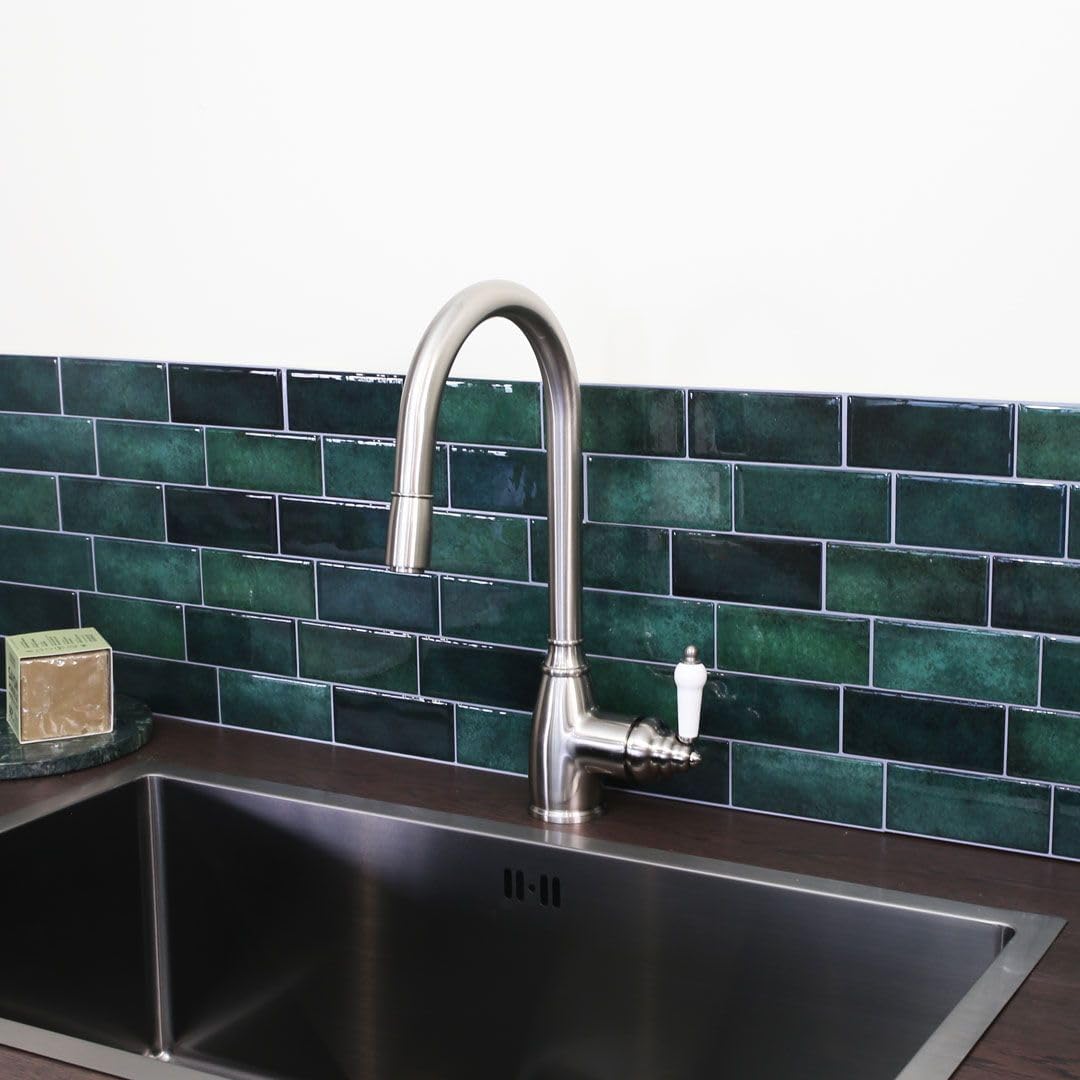 Essebagno Ascott Küchenarmatur mit ausziehbarer Brause Edelstahloptik