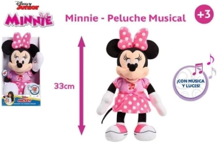Disney Minnie MCN21 Plüschtier mit Musik und Sound, 30 cm, Spielzeug für Kinder ab 3 Jahren, MCN21