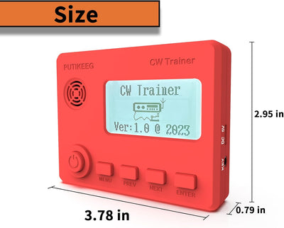 Mini CW Trainer Morse Code Trainer, Moore Simo Wales Code Kurzwelle Radio Schlüssel Auto Key Learnin