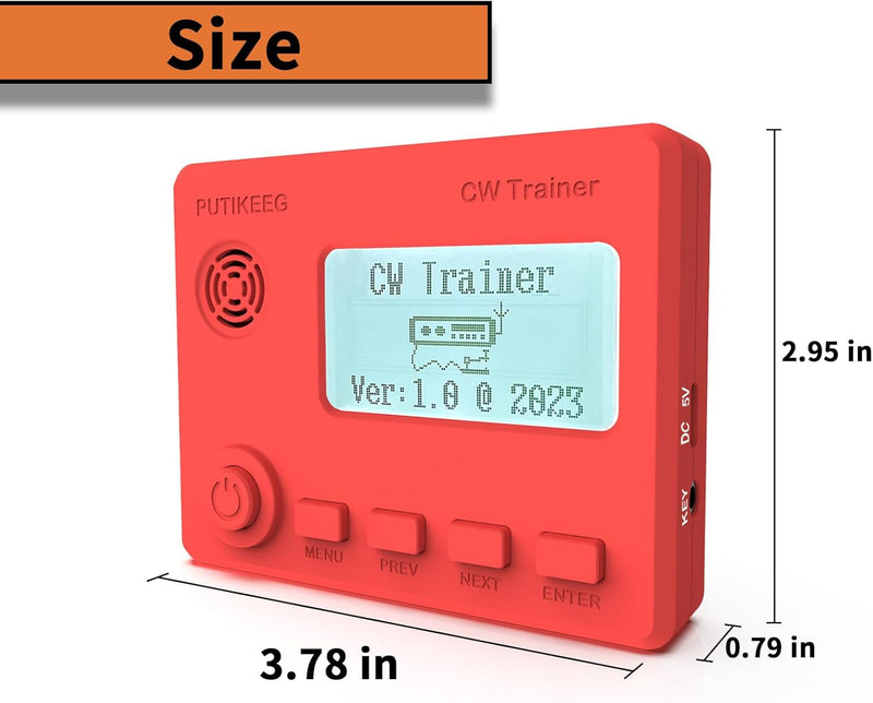 Mini CW Trainer Morse Code Trainer, Moore Simo Wales Code Kurzwelle Radio Schlüssel Auto Key Learnin