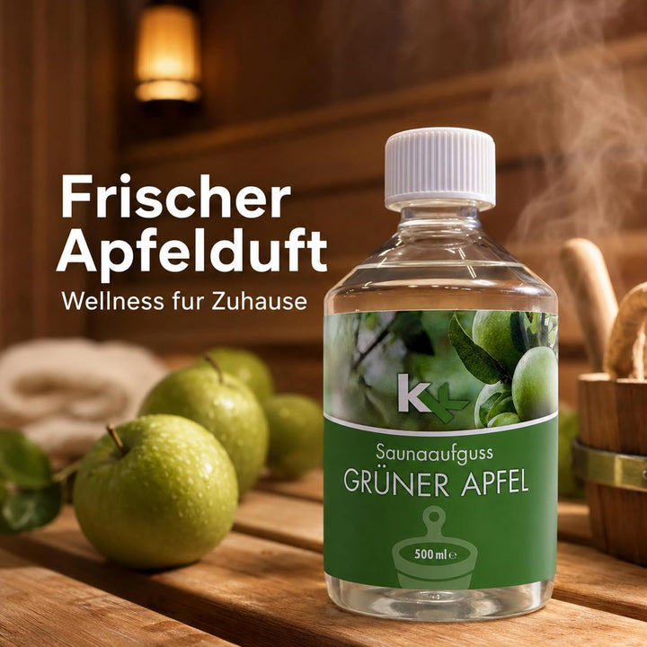 KK Sauna Aufguss Konzentrate PREMIUM | 500 ml Flasche | Made in Germany | Wellness für Zuhause | Grü