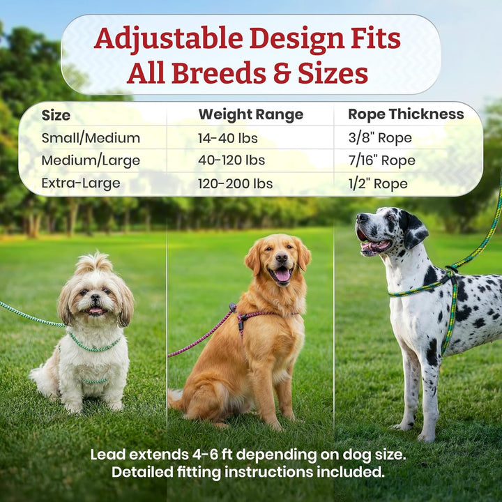 Harness Hundeleine mit Geschirr. Medium/Large 40-170 lbs rose, Medium/Large 40-170 lbs rose