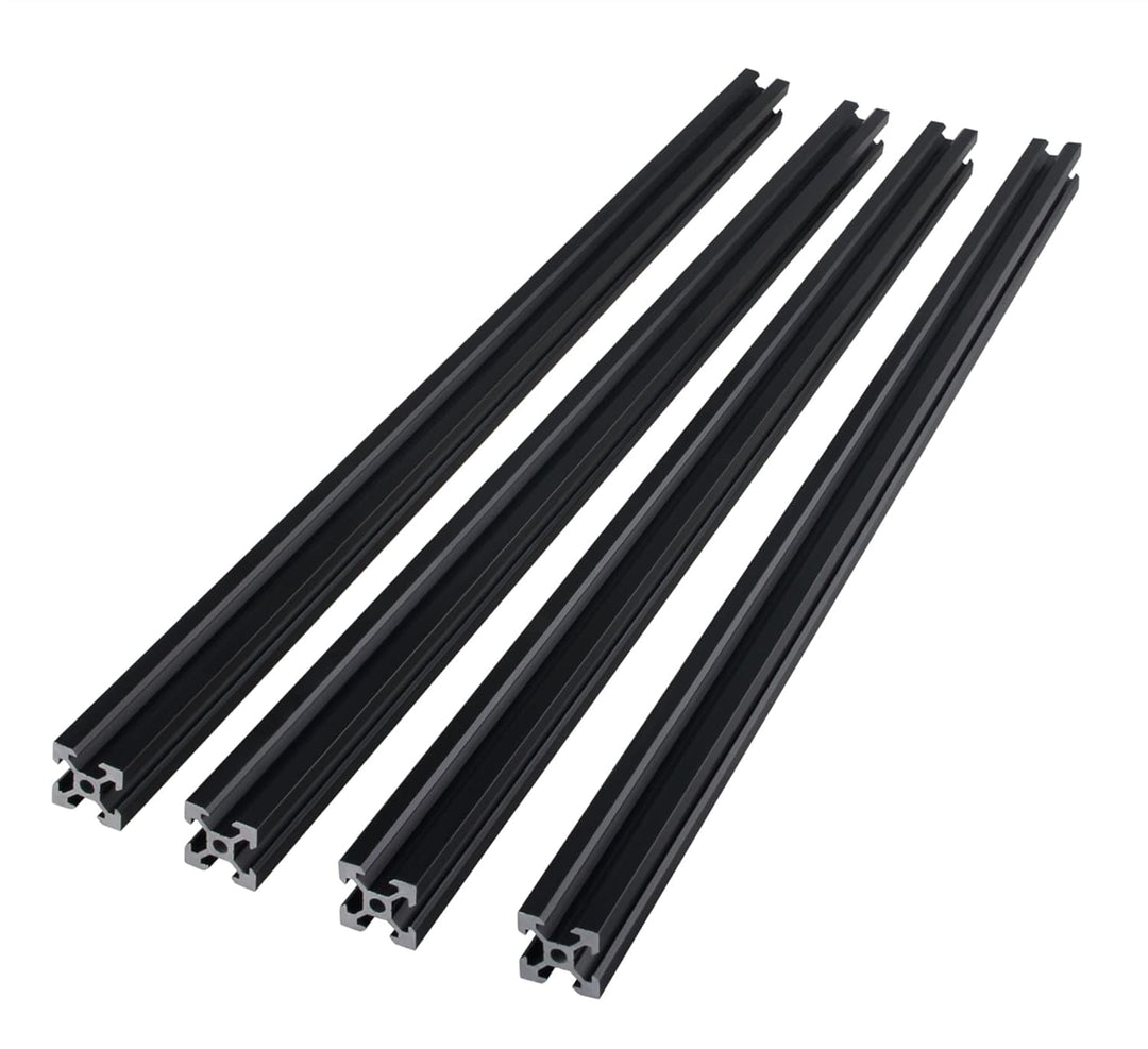 4 Stück 400mm Aluminiumprofil Extrusions 2020 V-Slot Schwarz Europäischer Standard Eloxierte Alumini