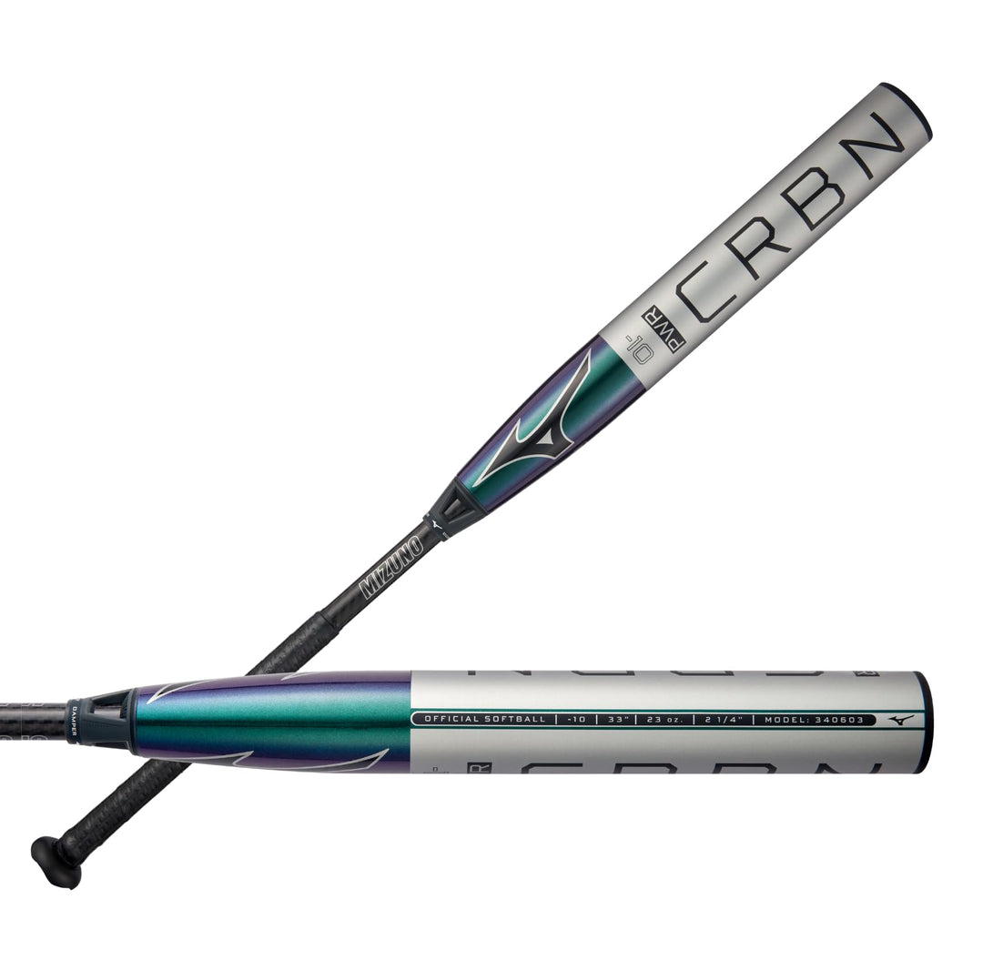 Mizuno F23-PWR CRBN Fastpitch Softball Bat Silber/Diamant 33, Silber/Diamant 33"/23 oz