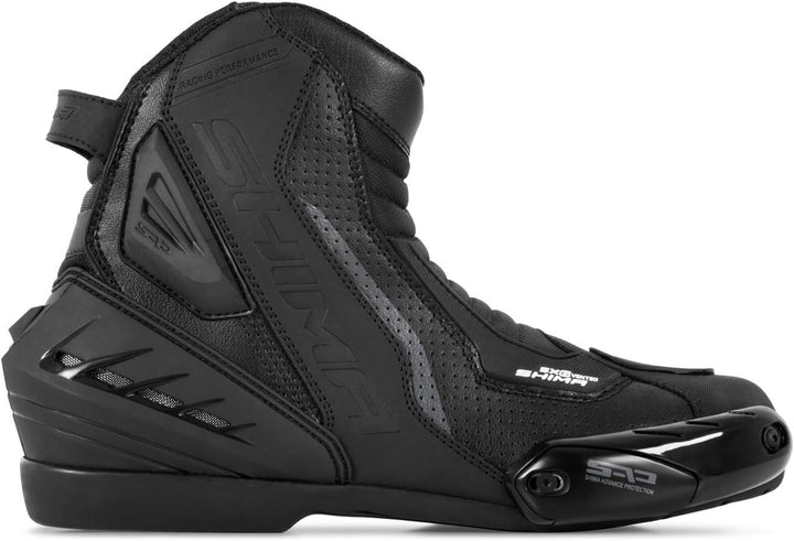 SHIMA SX-6 Men, Motorradsteifel Herren | Verstärkte Leder Motorradschuhe mit Seitlichem Reissverschl