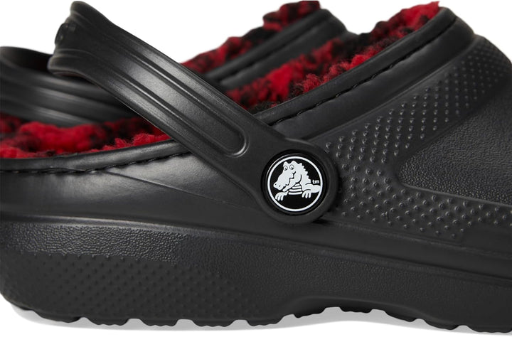 Crocs Classic Clog - Seasonal Graphic (Little Kid/Big Kid) 28 EU Buffalo Plaid Black Varsity Red 1,