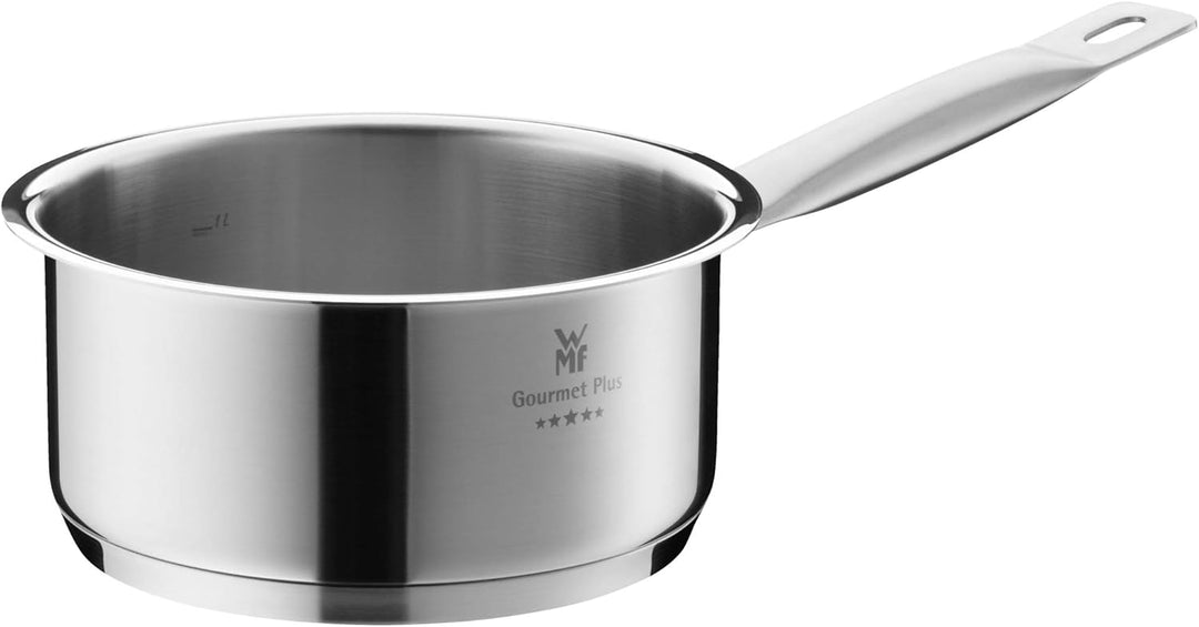WMF Gourmet Plus Stielkasserolle 16cm ohne Deckel, Kochtopf klein 1,4l, Milchtopf Induktion, Cromarg