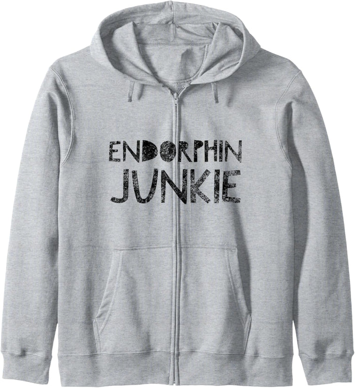 Endorphin Junkie – Lustiges Wohlfühl-Zitat Humor Spruch Kapuzenjacke