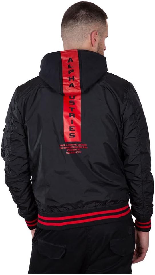 ALPHA INDUSTRIES Herren Bomberjacke, Schwarz