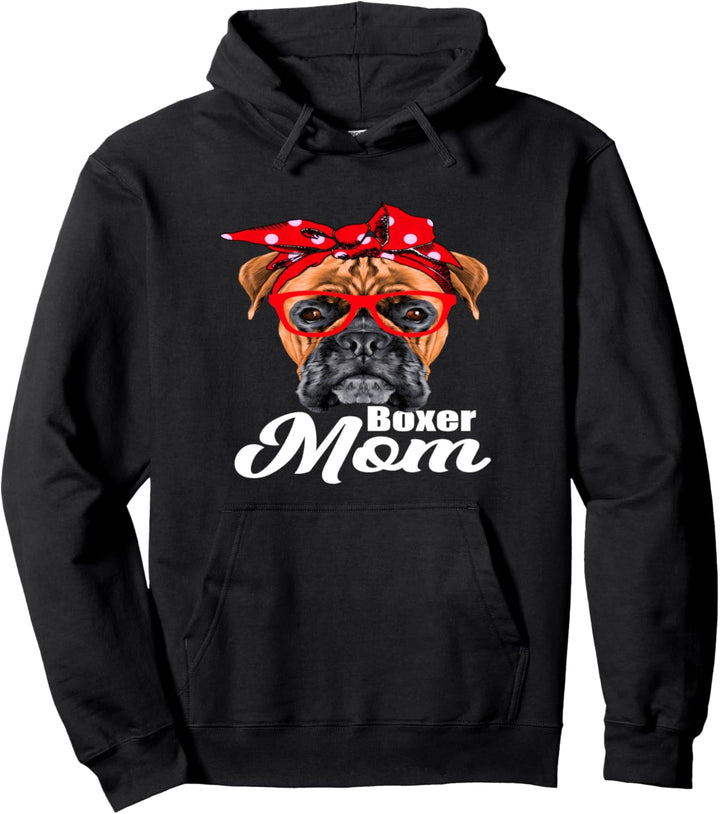I Love Dogs Boxer Mom Pullover Hoodie