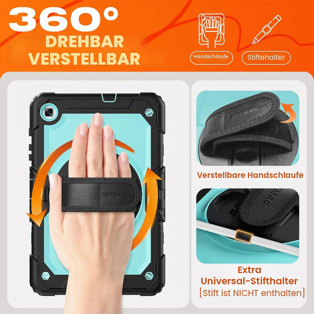 SEYMAC stock Hülle für Samsung Galaxy Tab S6 Lite 10,4 Zoll 2022/2020, Stossfest Schutzhülle mit Bil