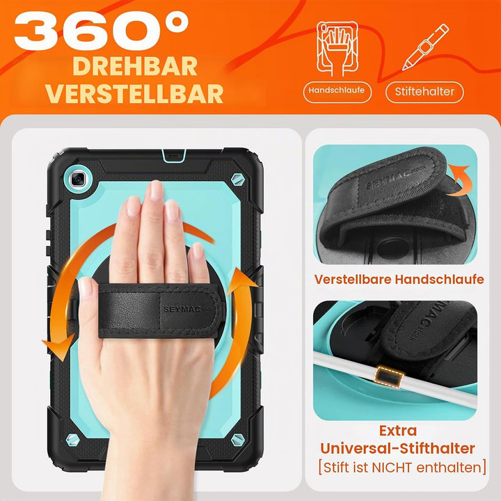 SEYMAC stock Hülle für Samsung Galaxy Tab S6 Lite 10,4 Zoll 2022/2020, Stossfest Schutzhülle mit Bil