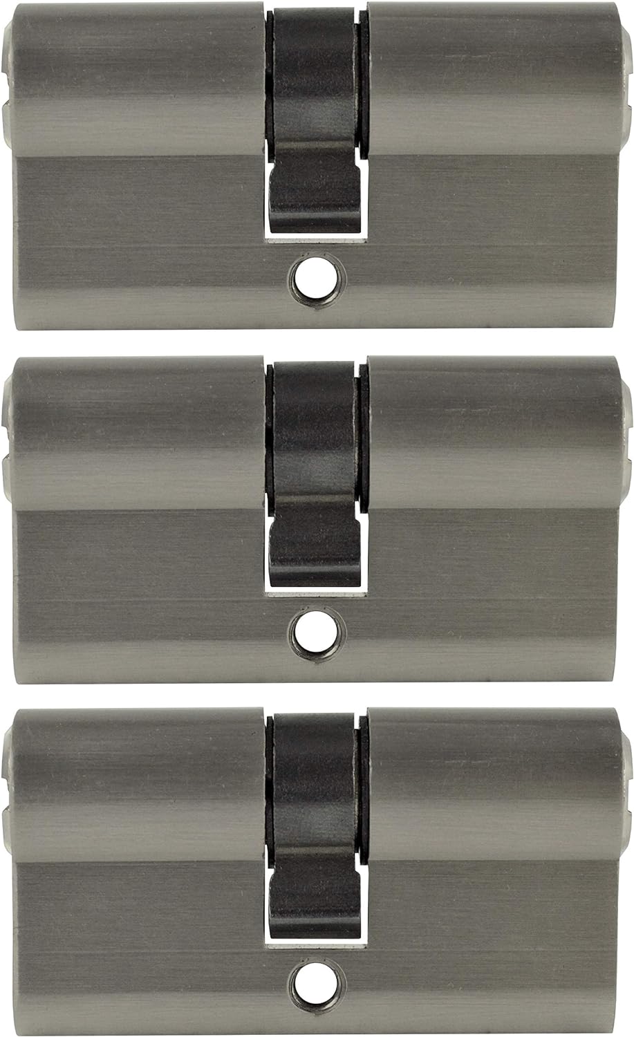 Löwen Sicherheitsschloss 3x Gleichlauf-Zylinderschlösser 60 mm PZ 30 x 30 mit 10 Schlüsseln