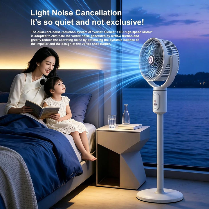 Oszillierender Stand Ventilator - 3 Höhenverstellbarer, 5 Geschwindigkeiten | Standventilator, Mit 8