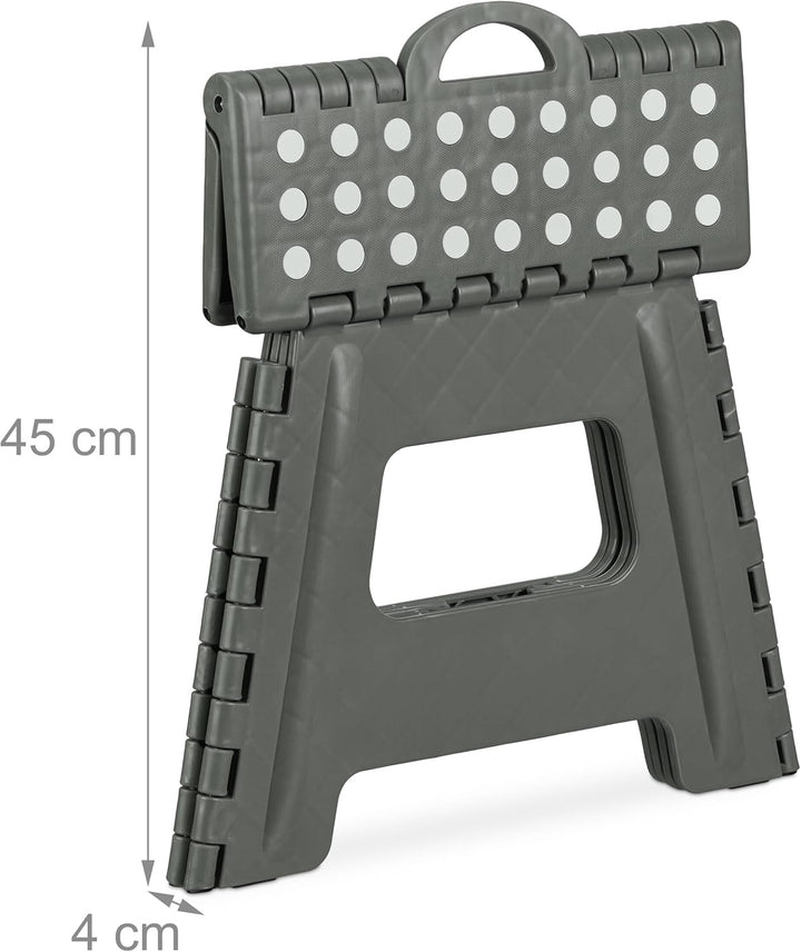 Relaxdays Klapphocker faltbar, 4er Set, Camping Hocker, Kinder Badhocker, bis 150 kg, Kunststoff, HB
