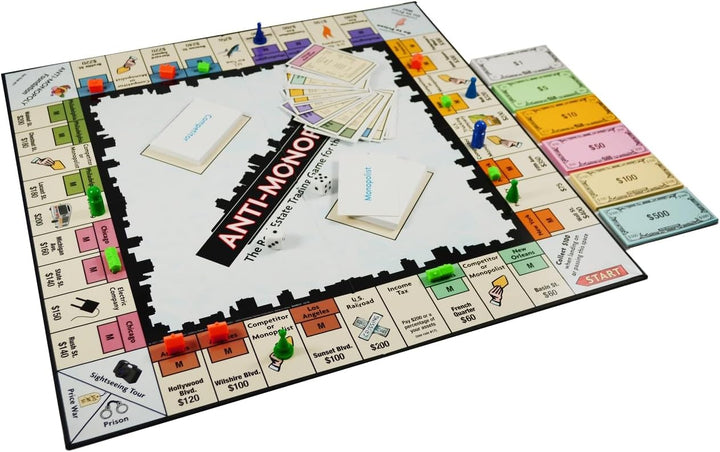 University Games P01851 Anti-Monopoly Board Game, 15 x 10.5 x 2.25 inches