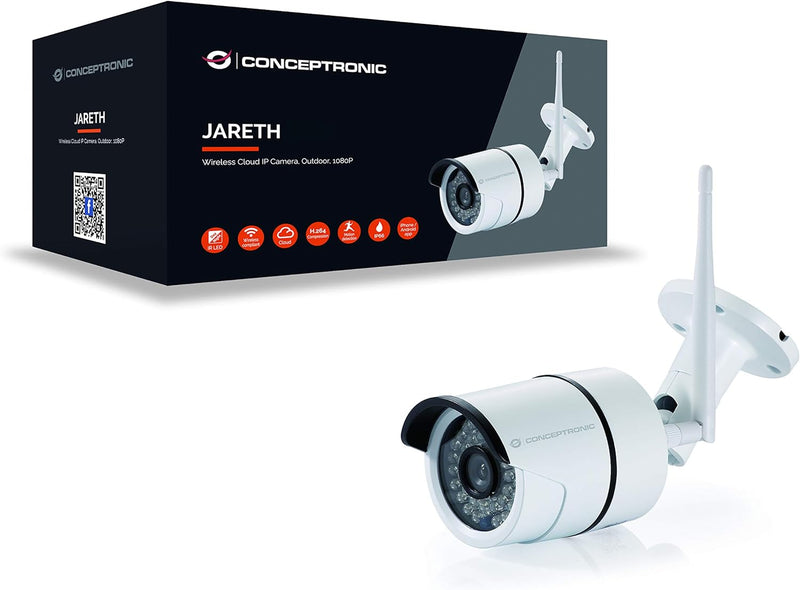 Conceptronic JARETH03W HD Kabellose Wireless Cloud IP Camera, Outdoor, 1080P