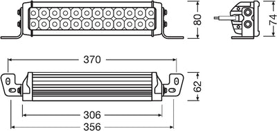 Osram LEDriving LIGHTBAR VX250-CB, LED Zusatzscheinwerfer für Nah- und Fernlicht, Combo, 2100 Lumen,