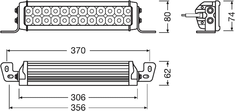 Osram LEDriving LIGHTBAR VX250-CB, LED Zusatzscheinwerfer für Nah- und Fernlicht, Combo, 2100 Lumen,