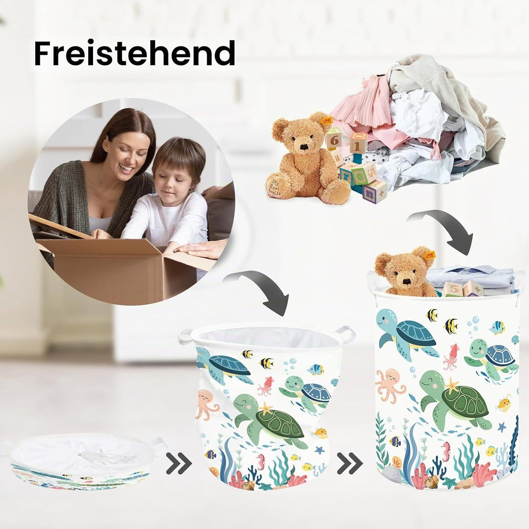 Clastyle Meerestiere Aufbewahrungskorb Krabben Kleidung Wäschekorb Bad Aufbewahrungsbox für Eltern O