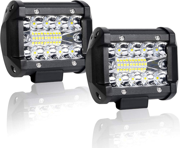 URAQT LED Arbeitsscheinwerfer, 2x60W Auto Scheinwerfer 6000K Zusatzscheinwerfer, IP65 Wasserdicht St