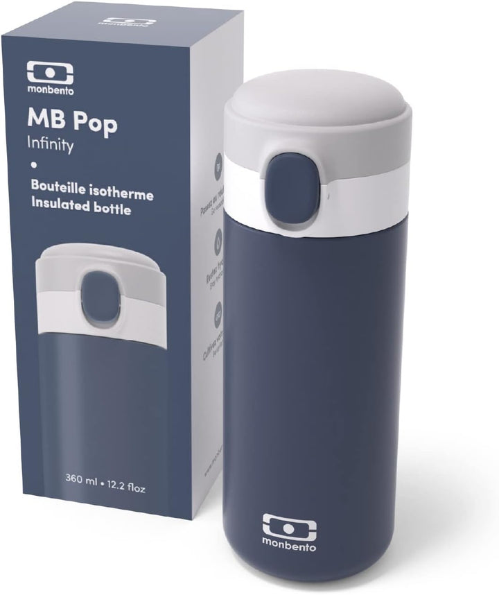 monbento - Isotherme Flasche MB Pop Infinity - 360ml - Auslaufsicher - Hält Getränke bis zu 12 Stund