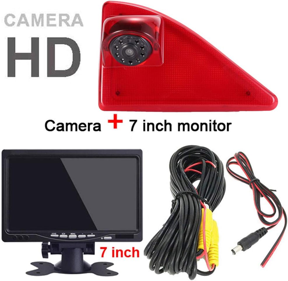 Rückfahrkamera Transporter + 7 Zoll TFT LCD Bildschirm Auto Monitor, Bremsleuchte Auto Dach Rückfahr