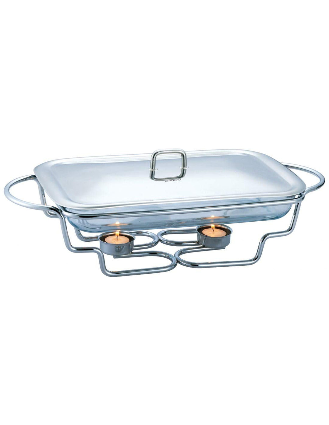 KINGHOFF Speisewärmer mit Glaseinsatz Warmhaltebehälter Kammer Silber 2,9L, 2,9L
