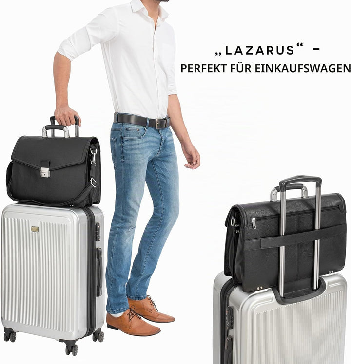 STILORD Lazarus Aktentasche Leder Gross Herren Damen Businesstasche 15,6 Zoll Laptoptasche Umhängeta