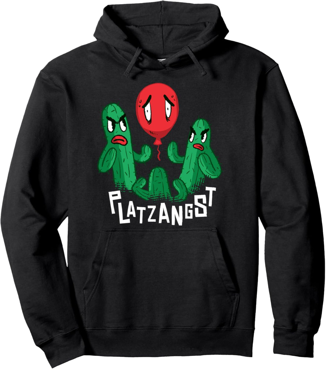 Platzangst Kakteen Luftballon Kaktus Wortspiel Pullover Hoodie
