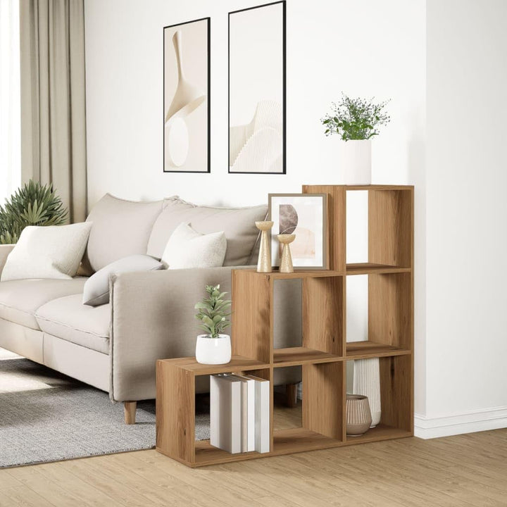 vidaXL Raumteiler Bücherregal 3 Etagen, Standregal Treppenregal für Wohnzimmer Schlafzimmer Büro, St