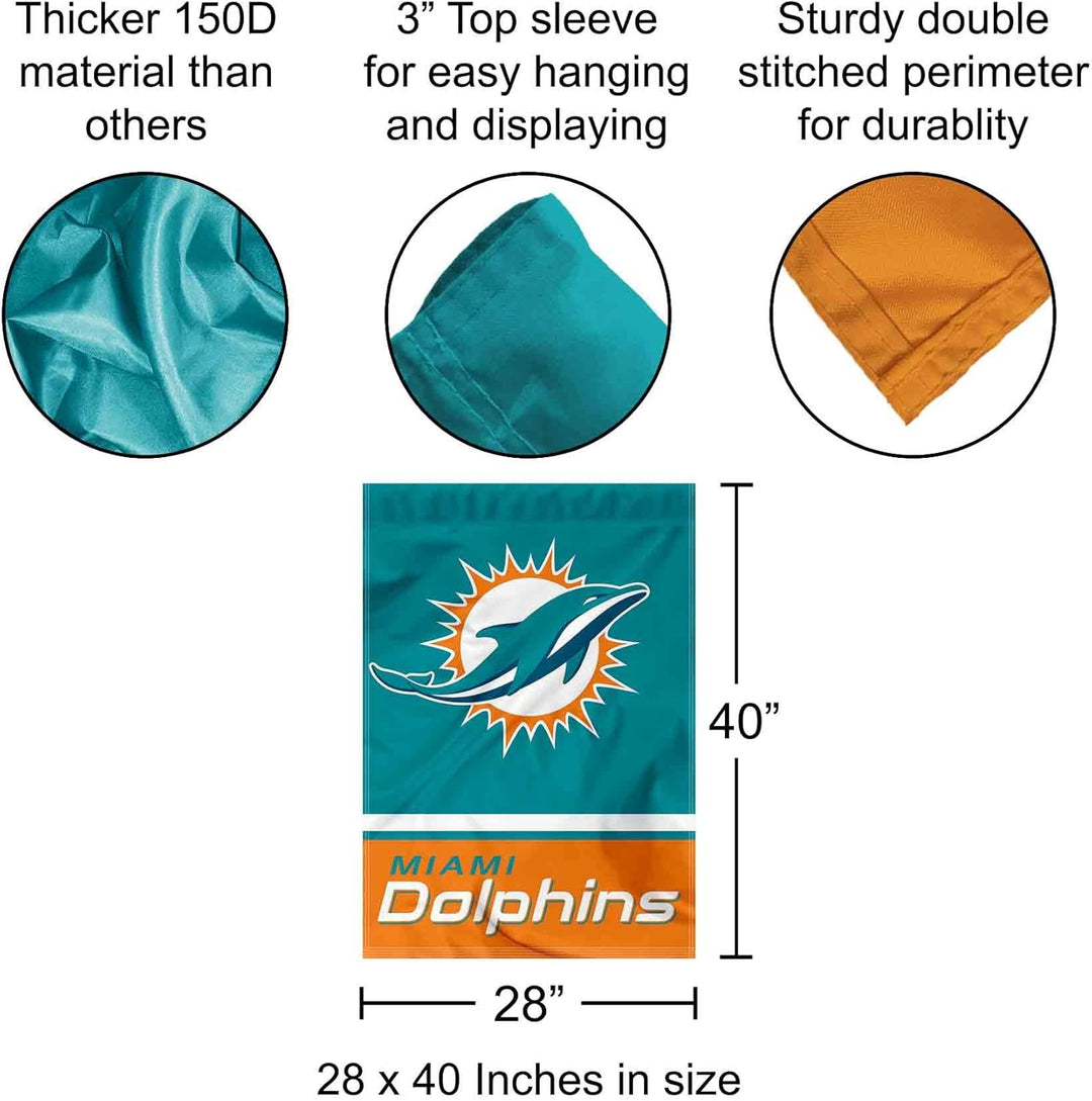WinCraft Miami Dolphins Two Sided House Flag