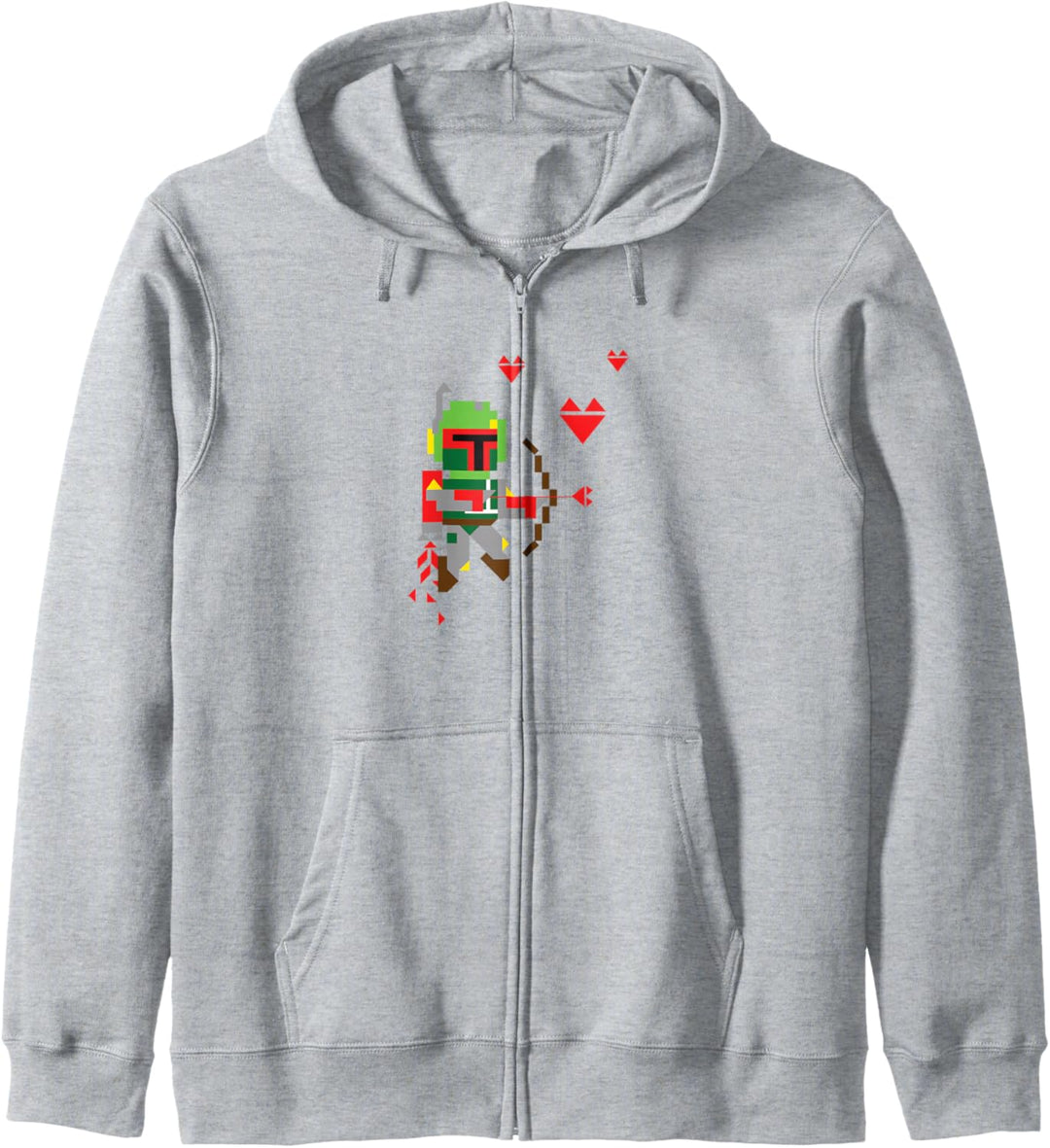 Star Wars Boba Fett 8-Bit Cupid Hearts Valentine Kapuzenjacke