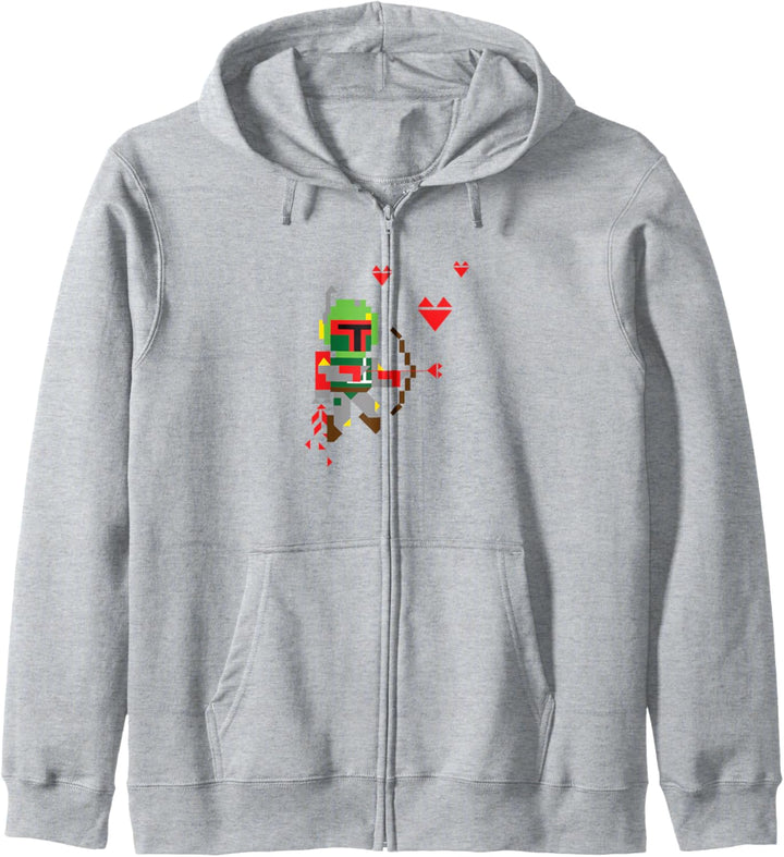 Star Wars Boba Fett 8-Bit Cupid Hearts Valentine Kapuzenjacke