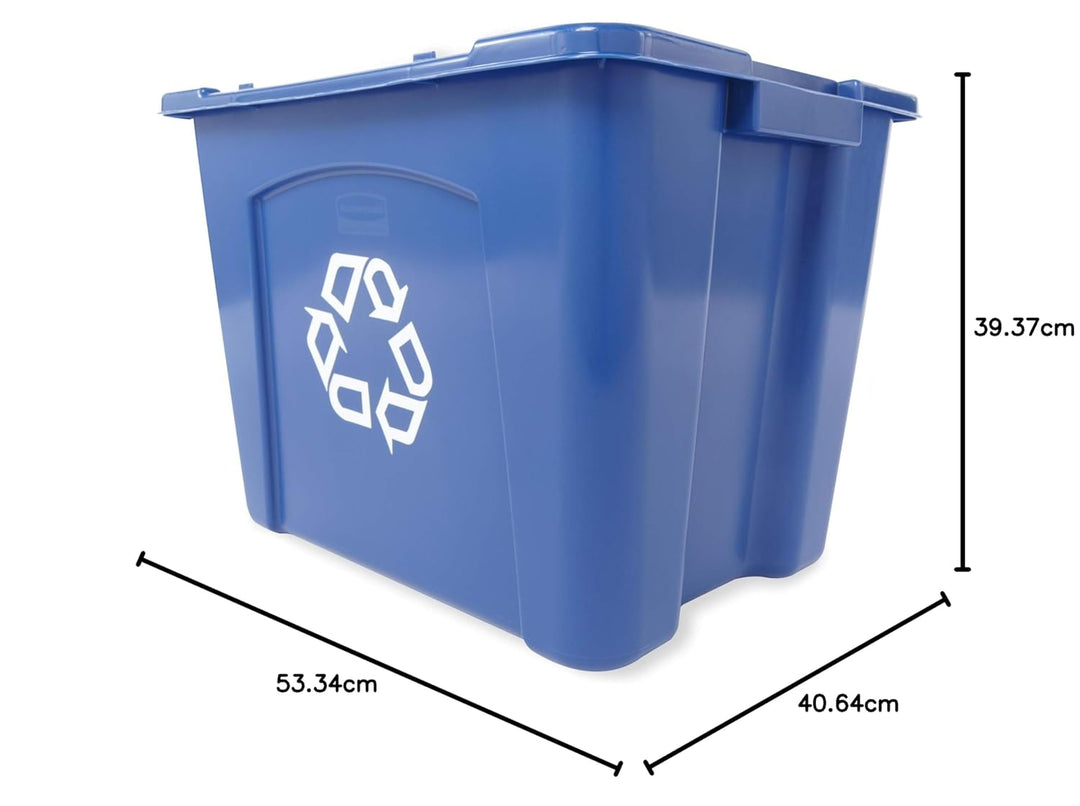 Rubbermaid fg571473blue Recycling Bin, 14 Gallon, blau, 6