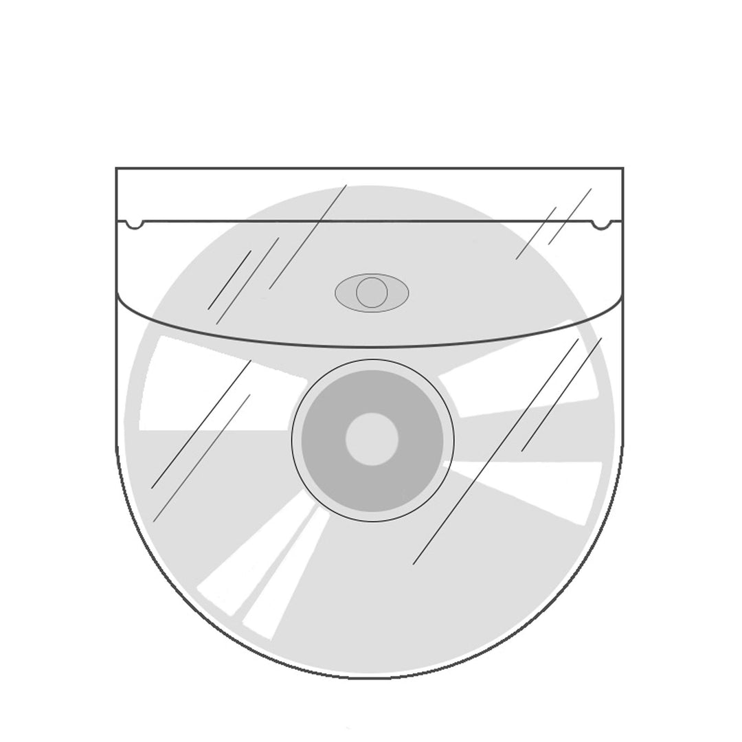 CD-Taschen selbstklebend | Transparent | Mit Klappe | 20 oder 100 Stück | CD-Hüllen zum Einkleben |